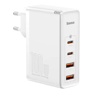 Cestovní nabíječka Baseus GaN2 Pro Quick 2x USB 2x USB-C, 100W, EU (bílá) Varianta: uniwersalny