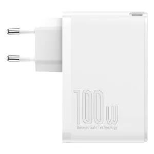 Cestovní nabíječka Baseus GaN2 Pro Quick 2x USB 2x USB-C, 100W, EU (bílá) Varianta: uniwersalny