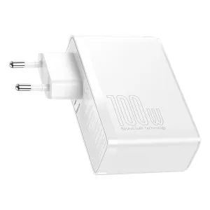 Cestovní nabíječka Baseus GaN2 Pro Quick 2x USB 2x USB-C, 100W, EU (bílá) Varianta: uniwersalny