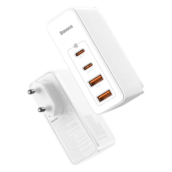 Cestovní nabíječka Baseus GaN2 Pro Quick 2x USB 2x USB-C, 100W, EU (bílá) Varianta: uniwersalny