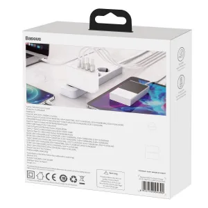 Cestovní nabíječka Baseus GaN2 Pro Quick 2x USB 2x USB-C, 100W, EU (bílá) Varianta: uniwersalny
