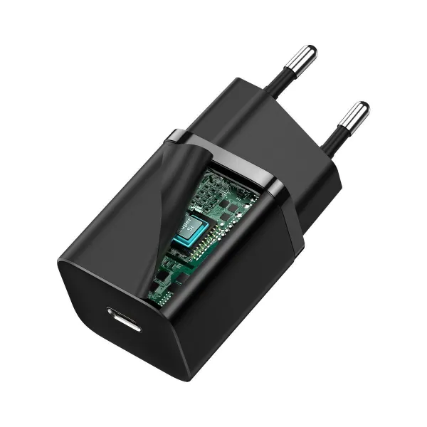 Baseus Super Si Quick Charger 1C 30W nástenná nabíjačka (čierna) 027581