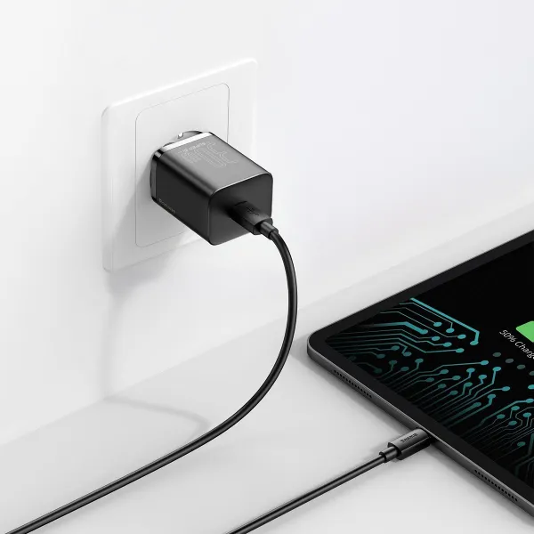 Baseus Super Si Quick Charger 1C 30W nástenná nabíjačka (čierna) 027581