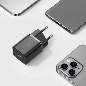 Baseus Super Si Quick Charger 1C 30W nástenná nabíjačka (čierna) 027581