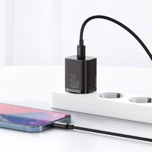 Baseus Super Si Quick Charger 1C 30W nástenná nabíjačka (čierna) 027581
