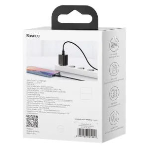 Baseus Super Si Quick Charger 1C 30W nástenná nabíjačka (čierna) 027581