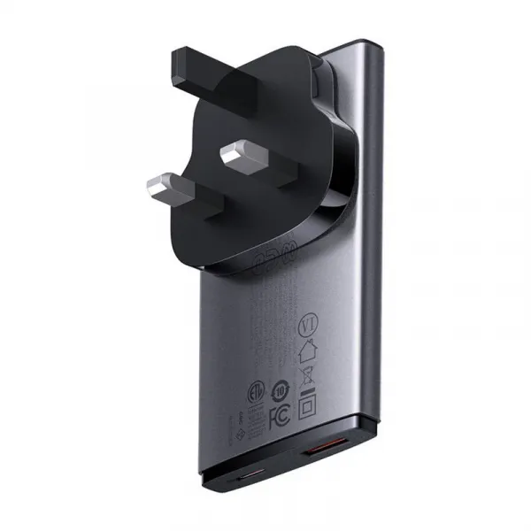 Baseus GaN5 nástenná nabíjačka, 65W, 1xUSB-C port, 1XUSB-A 045491