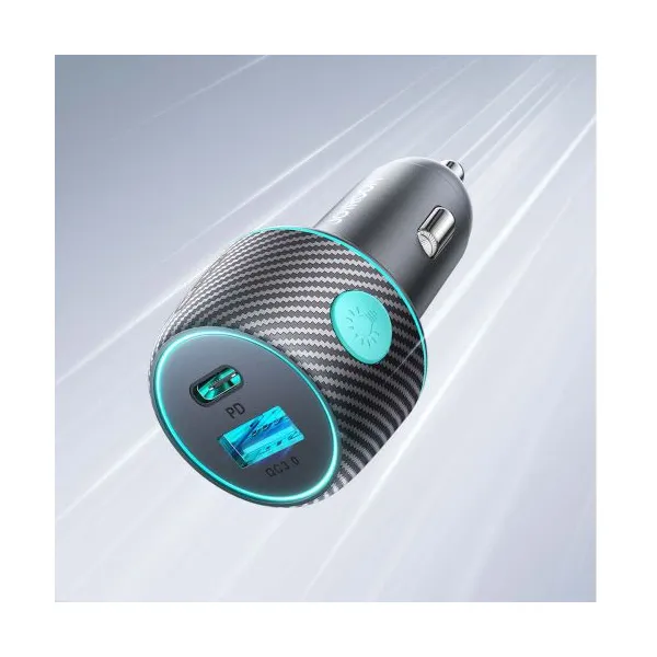 Nabíjačka do auta Joyroom CCN01, 1x USB QC3.0, 1x USB-C PD 60W (čierna) 044835