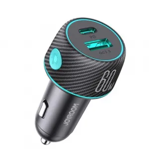 Nabíjačka do auta Joyroom CCN01, 1x USB QC3.0, 1x USB-C PD 60W (čierna) 044835