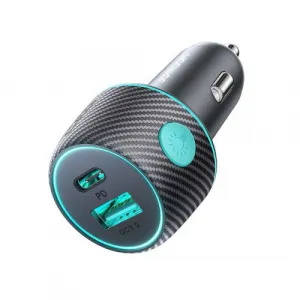 Nabíjačka do auta Joyroom CCN01, 1x USB QC3.0, 1x USB-C PD 60W (čierna) 044835