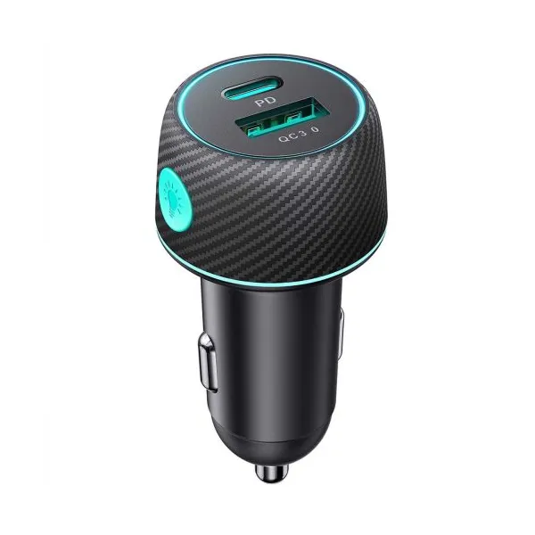 Nabíjačka do auta Joyroom CCN01, 1x USB QC3.0, 1x USB-C PD 60W (čierna) 044835