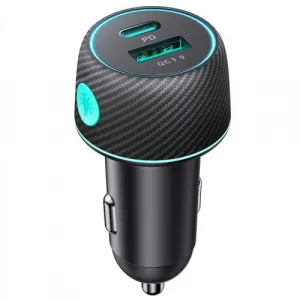 Nabíjačka do auta Joyroom CCN01, 1x USB QC3.0, 1x USB-C PD 60W (čierna) 044835