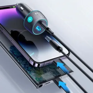 Nabíjačka do auta Joyroom CCN01, 1x USB QC3.0, 1x USB-C PD 60W (čierna) 044835