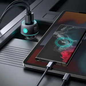 Nabíjačka do auta Joyroom CCN01, 1x USB QC3.0, 1x USB-C PD 60W (čierna) 044835