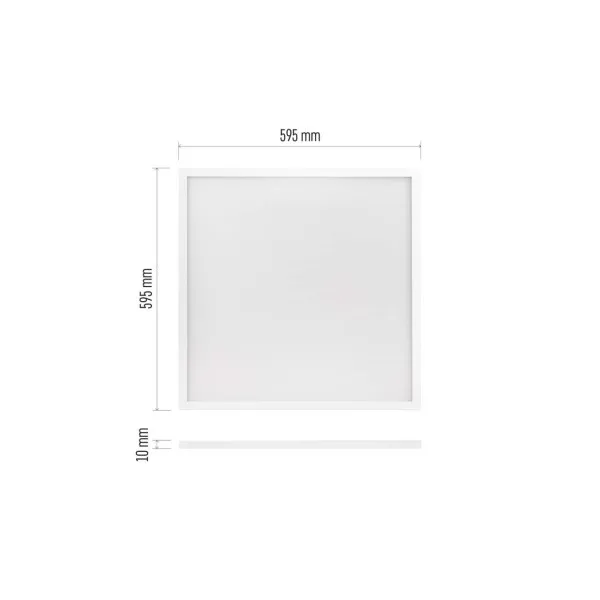 EMOS LED panel MAXXO 60×60, štvorcový vstavaný biely, 36W neutrálna b.