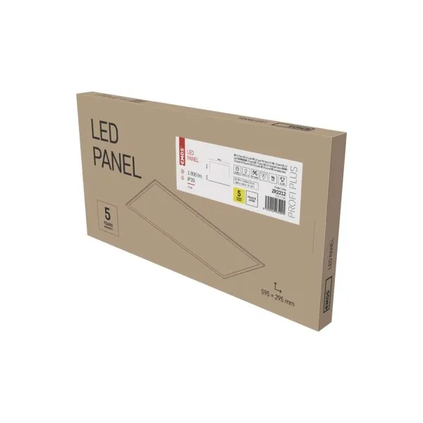 EMOS Lighting LED panel PROXO 30×60, obdĺžnikový vstavaný biely, 19W neutr. b.
