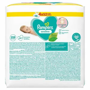Pampers Sensitive Vlhčené Obrúsky 4ks Balení = 208 Obrúskov