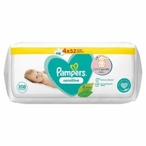 Pampers Sensitive Vlhčené Obrúsky 4ks Balení = 208 Obrúskov