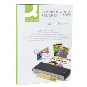 Laminovacie fólie Q-Connect 216x303 A4 80mic matné