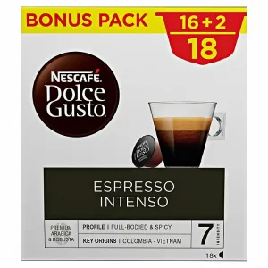 NESCAFÉ Dolce Gusto Espresso Intenso - káva v kapsulách - 18 kapsúl v balení