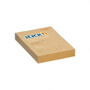 Stick`n by Hopax Samolepiaci bloček Kraft 76x51 mm prírodná hnedá
