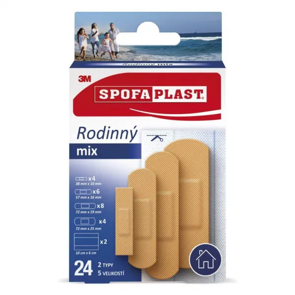 3M Spofaplast Rodinný Mix 603, 24 ks