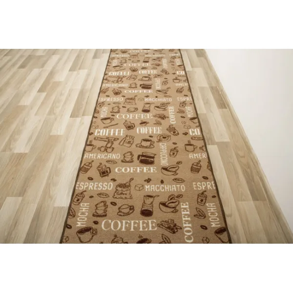 Protišmykový behúň COFFEE 04 hnedý, béž