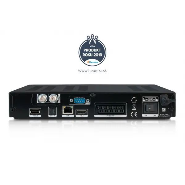 NoName AB-COM CryptoBox 750HD (sat.prijímač, 1xčítačka, 1xCI slot, VFD displej, HDMI, SCART, USB, LAN, H.265)