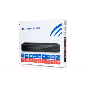 NoName AB-COM CryptoBox 750HD (sat.prijímač, 1xčítačka, 1xCI slot, VFD displej, HDMI, SCART, USB, LAN, H.265)