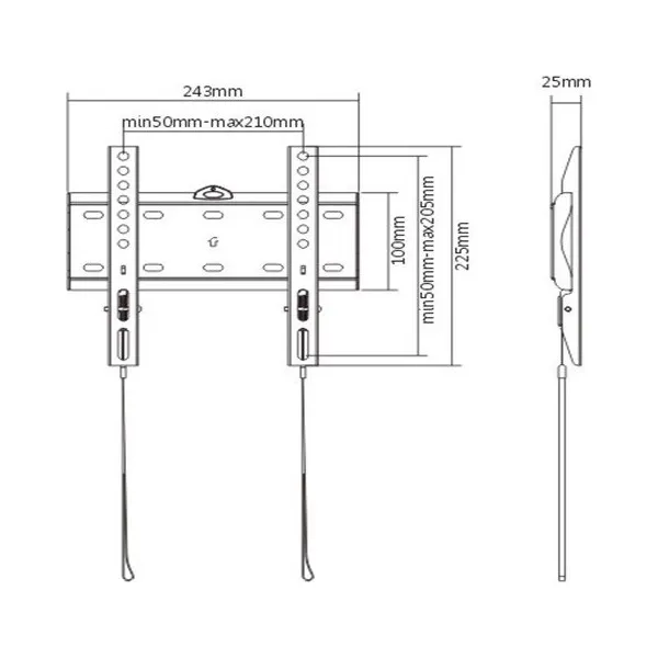 GEMBIRD Držák TV WM-42F-01, 23"-42" (30kg), pevný