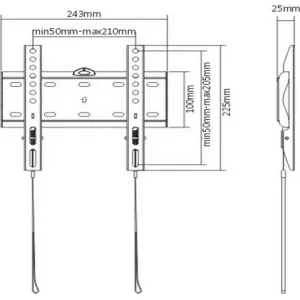 GEMBIRD Držák TV WM-42F-01, 23"-42" (30kg), pevný