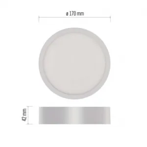 EMOS Lighting LED prisadené svietidlo, kruhové, biele, 12,5W, CCT