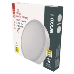 EMOS Lighting LED prisadené svietidlo, kruhové, biele, 28,5W, CCT