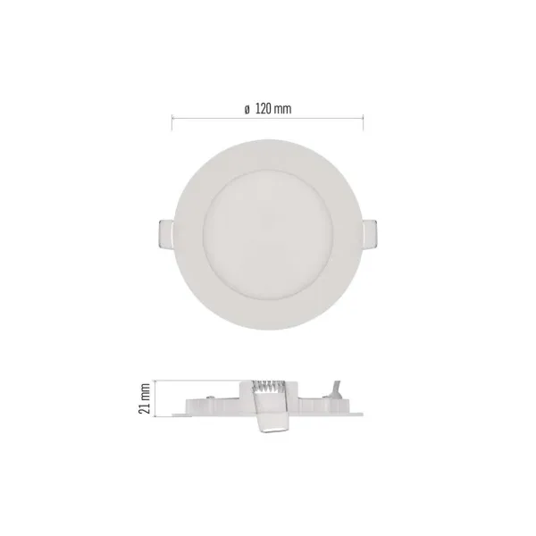 EMOS Lighting LED vstavané svietidlo NEXXO, kruhové, biely, 7W, teplá biela