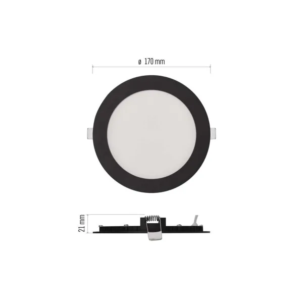 EMOS Lighting LED vstavané svietidlo NEXXO, kruhové, čierne, 12W, CCT