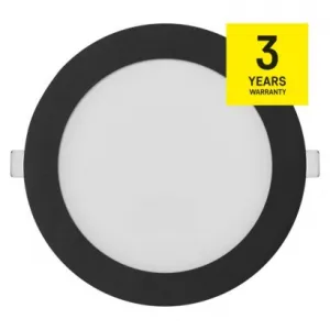 EMOS Lighting LED vstavané svietidlo NEXXO, kruhové, čierne, 12W, CCT
