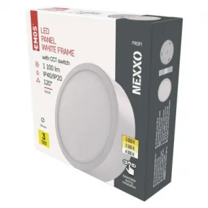 EMOS Lighting LED prisadené svietidlo, kruhové, biele, 12,5W, CCT
