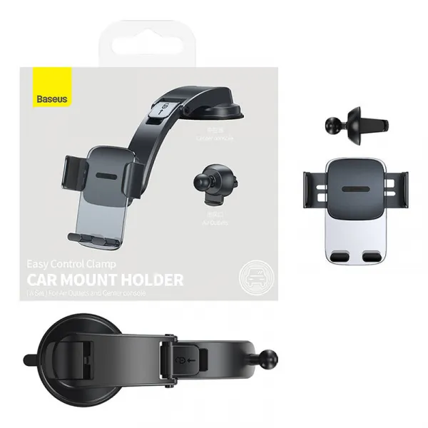 Držiak do auta Baseus Easy Control Clamp s ramenom SET čierny