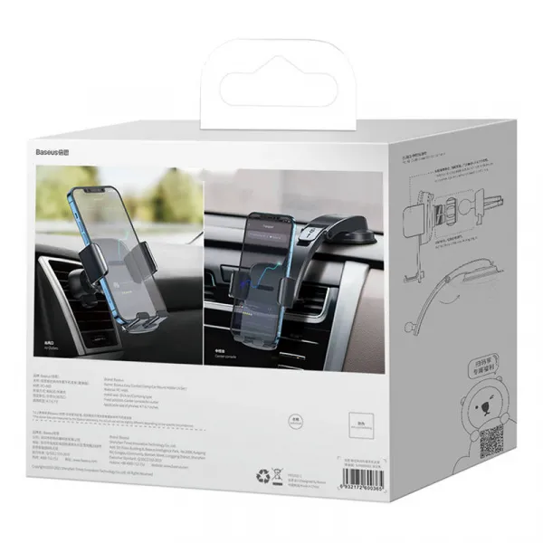 Držiak do auta Baseus Easy Control Clamp s ramenom SET čierny