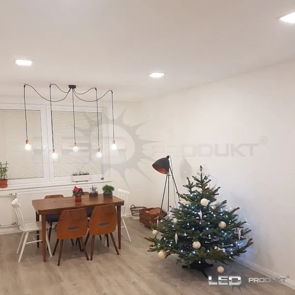 LEDprodukt LED panel 12W štvorec 0/1-10V stmievateľný - Neutrálna biela