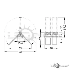 LEDprodukt Úchytka pre lištu ZAPUSTENÚ BOČNÚ, ZAPUSTENÚ HLBOKÚ