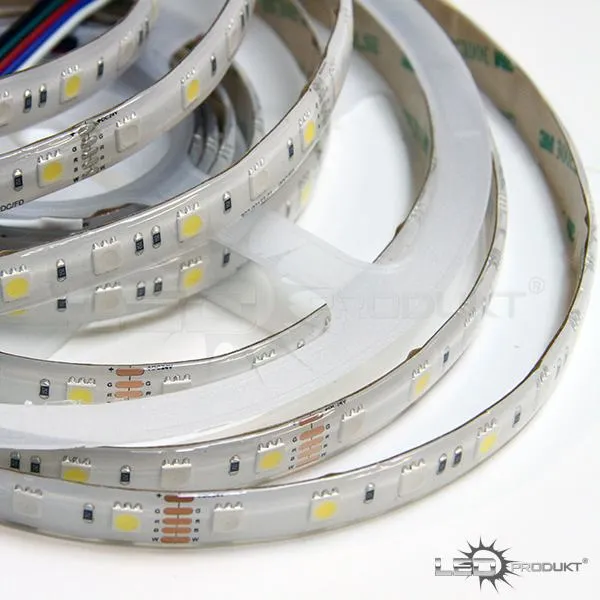 LEDprodukt PROFI LED pásik 60LED/m SMD5050 14,4W/m RGB-W (RGB+studená biela) IP65 24V