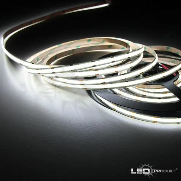 LEDprodukt 2m PROFI COB 480LED/m 10W/m IP20 12V studená b. - KOMPLETNÁ SADA