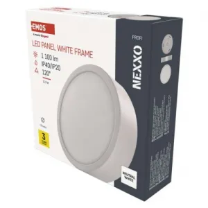 EMOS Lighting LED prisadené svietidlo, kruhové, biele, 12,5W, Neutrálna biela