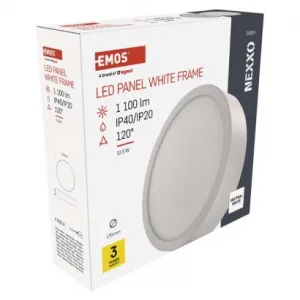 EMOS Lighting LED prisadené svietidlo, kruhové, biele, 12,5W, Neutrálna biela