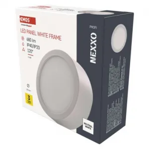 EMOS Lighting LED prisadené svietidlo NEXXO, kruhové, biele, 7,6W,Neutrálna biela