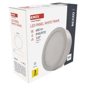 EMOS Lighting LED prisadené svietidlo NEXXO, kruhové, biele, 7,6W,Neutrálna biela