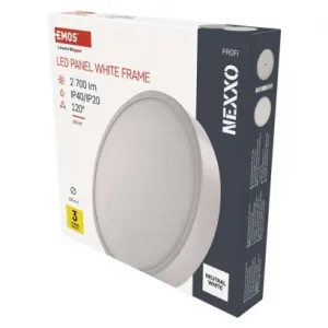 EMOS Lighting LED povrchové svietidlo NEXXO, okrúhle, biele, 28,5W, neutrálna biela