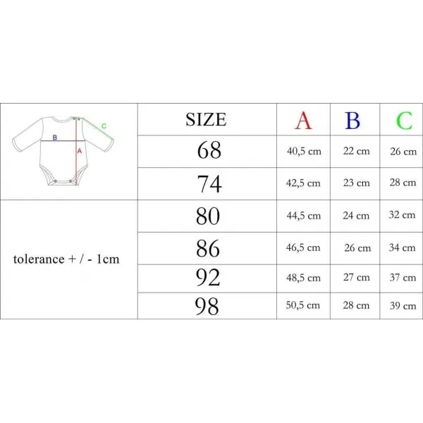Dojčenské body s dlhým rukávom II Nicol Viki 68 (4-6m)