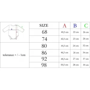 Dojčenské body s dlhým rukávom II Nicol Viki 68 (4-6m)
